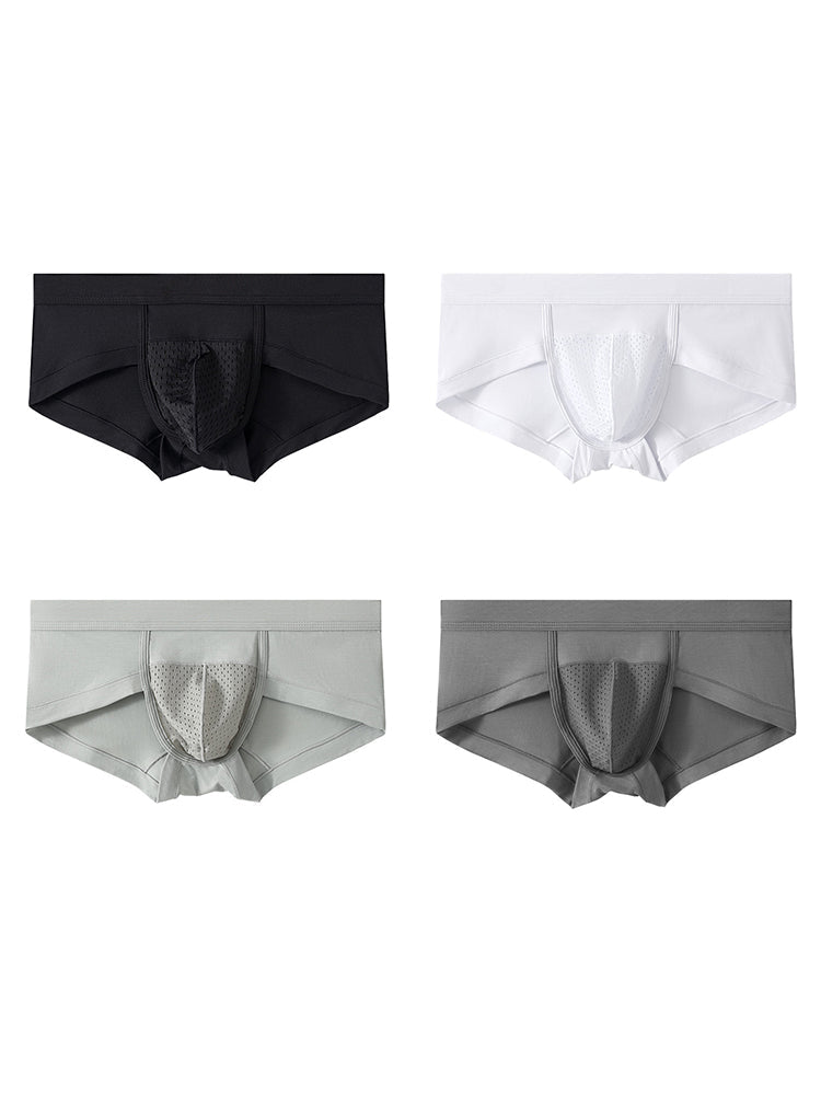 4 Pack Men’s U Convex Mesh Pouch Briefs