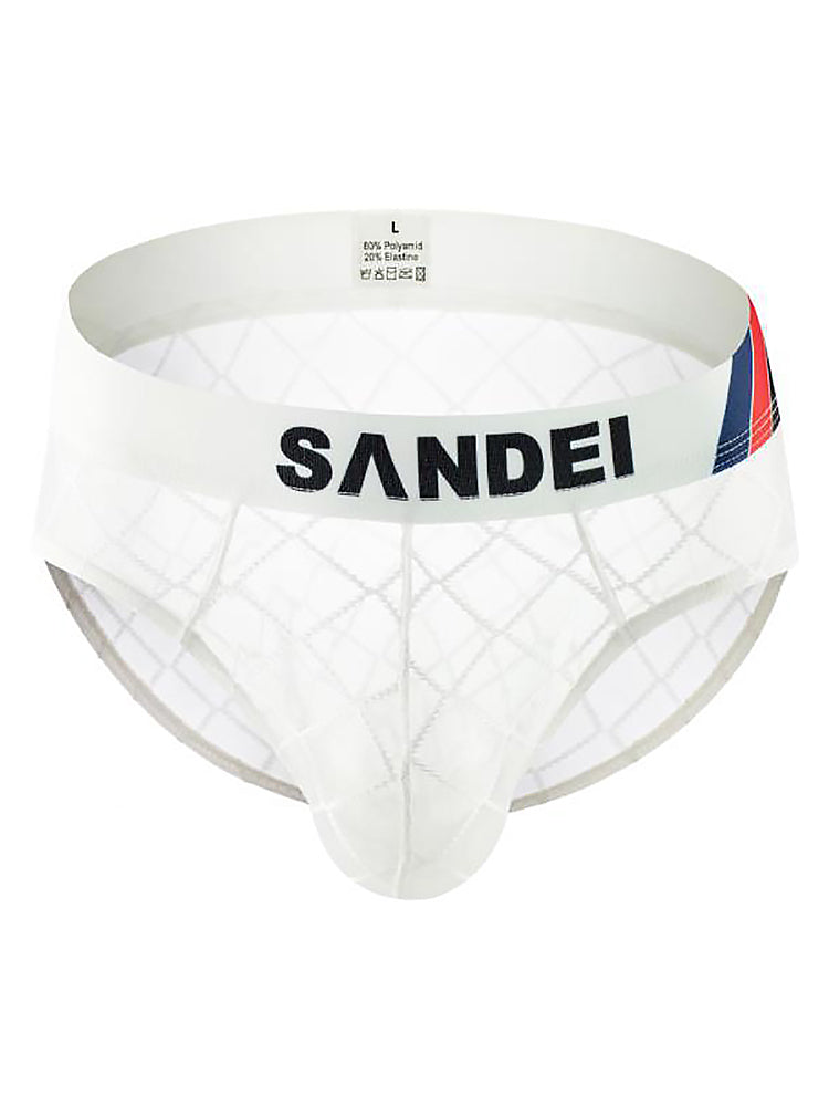 3 Pack Men's Low-Rise Lace Sexy Mesh Briefs And Thongs