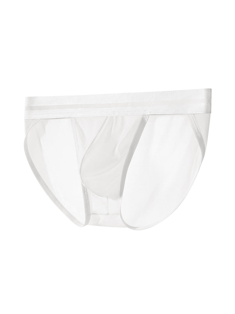 2 Pack Men's Ultra-Soft Ice Silk Quick-Dry Smooth Cooling Briefs