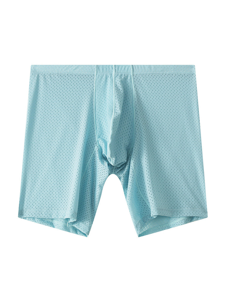 2 Pack Men's Mesh Transparent Sports Fitness Loose Boxer Briefs