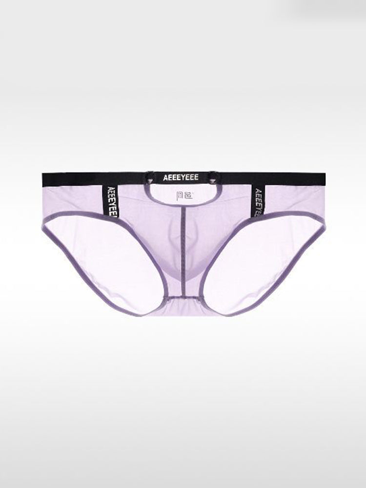 Men's Low Waist Narrow Waist Ice Silk Breathable Convex Pocket Briefs