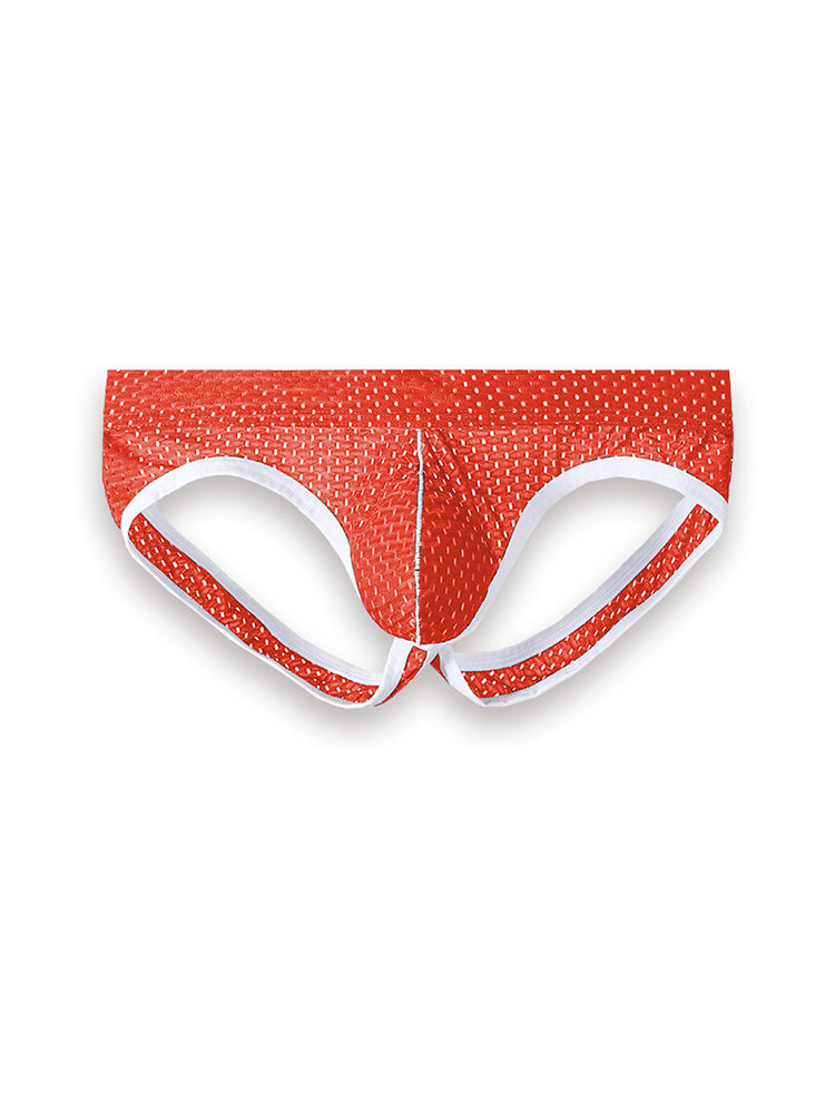 3 Pack Men's Breathable Mesh Ice Silk Sexy Stretch Fit Jockstrap