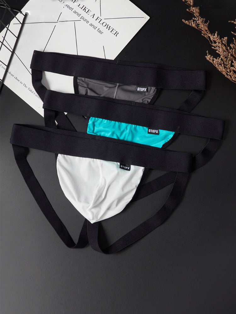4-pack Men's Ice Silk Quick-Dry Breathable Mesh Jockstrap