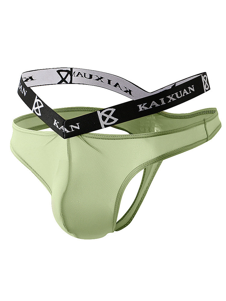 3 Pack Men's Sexy Ice Silk Mesh Breathable Erotic Thong & Strings