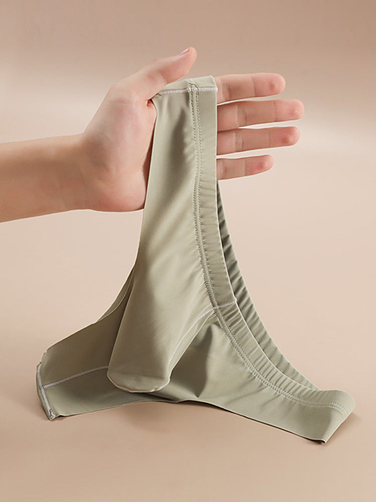 4-Pack Men's Seamless Solid Color Stretch Fit Ice Silk Thong