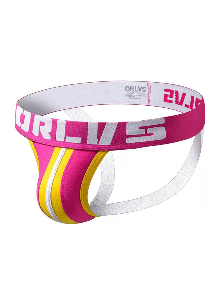 3 Pack Men's U-Pouch Striped Sexy Jockstraps