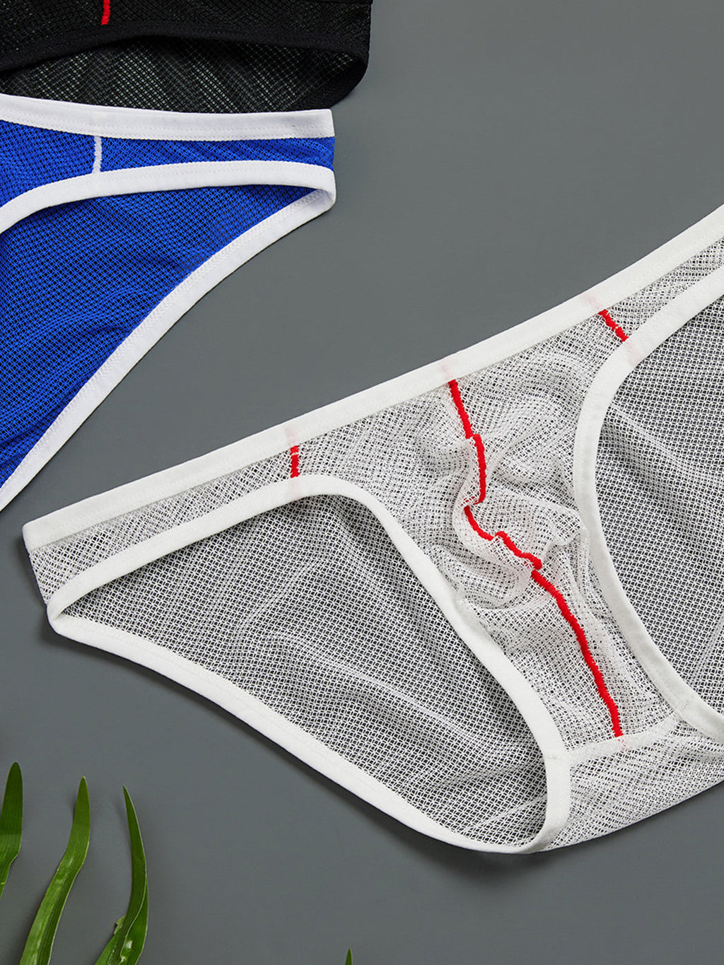 2 Pack Men’s See-through Mesh Bikini