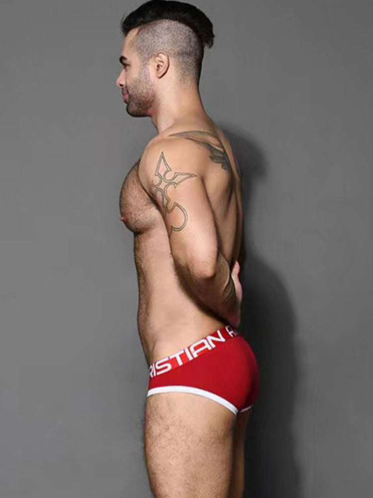 2 Pack Men's Ultra-Soft Printed Low-Rise Sexy Sporty Cut Anti-Chafing Bikini