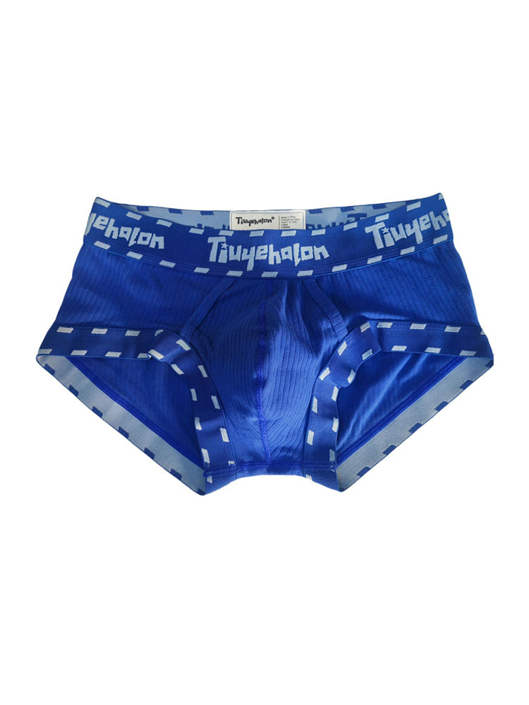 Men's Threaded Fabric Pouch Trunks With Fly
