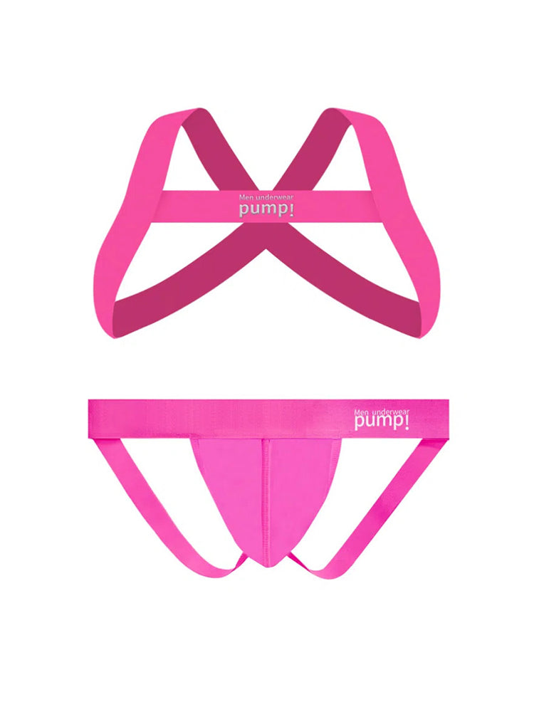 Men's Sporty Cut Anti-Chafing Stretch Fit Shoulder Strap & Underwear