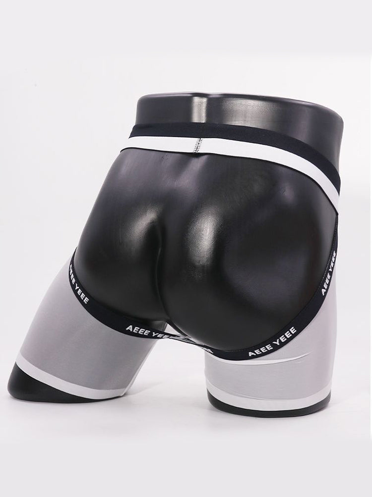 Men's Ice Silk Hip Hollow Mesh Boxer Briefs