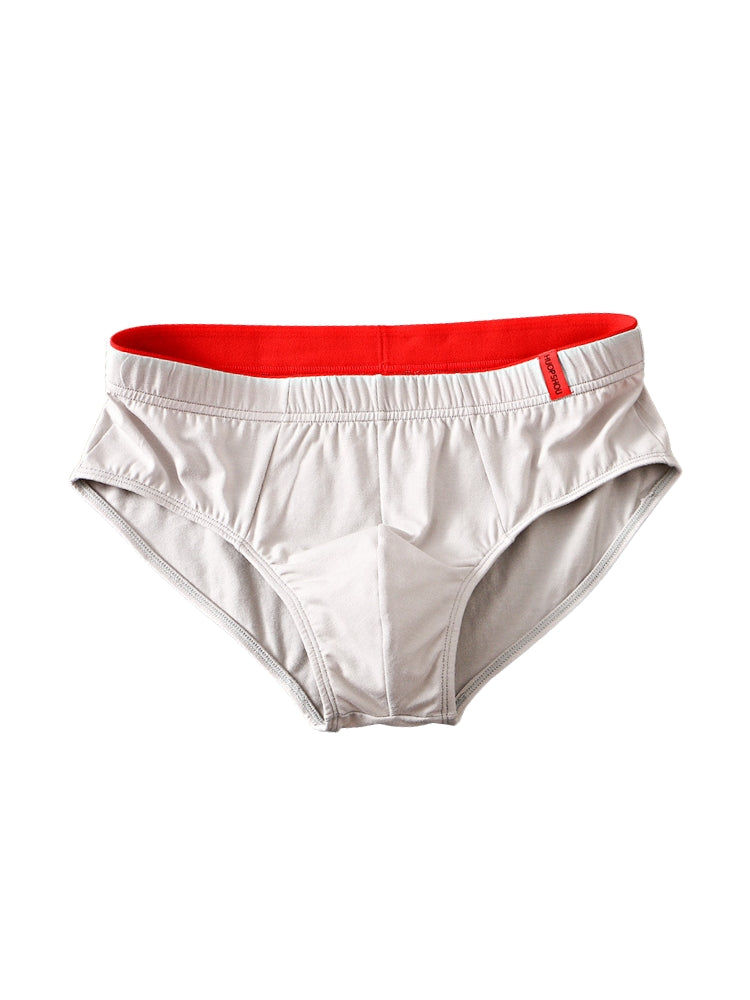 4 Pack Men's Solid Color Cotton Low-Rise Seamless Comfort Briefs