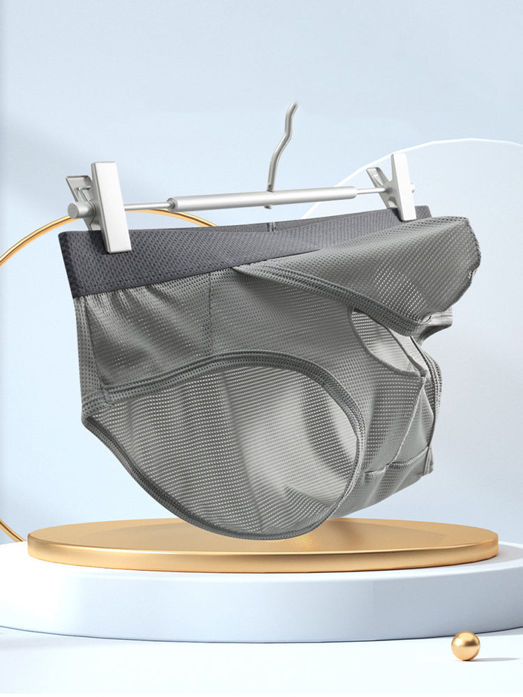 3 Pack Men's Low-Rise Mesh Briefs with Breathable Support & Convenience Fly