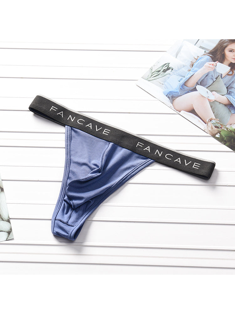 3 Pack Men's Modal U-Pouch Mid-Rise Thongs