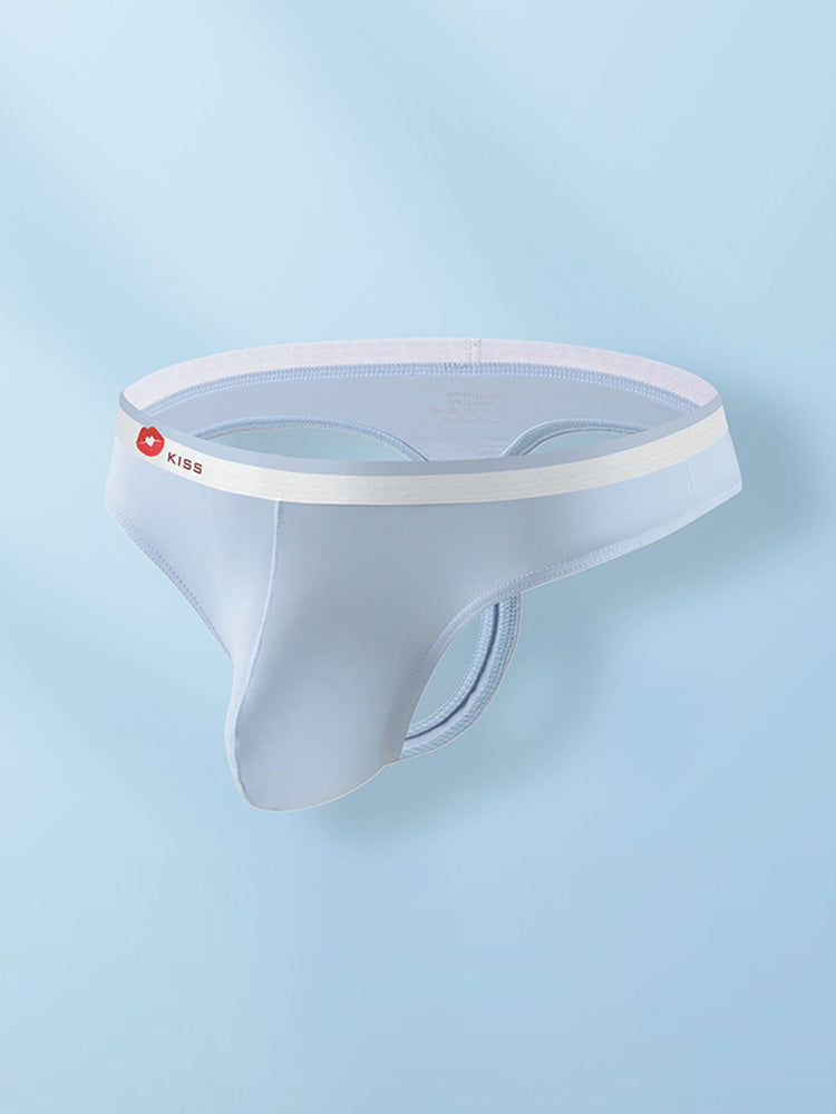 3 Pack Men's Ice Silk Sexy U-Shaped Pouch Kiss Thong
