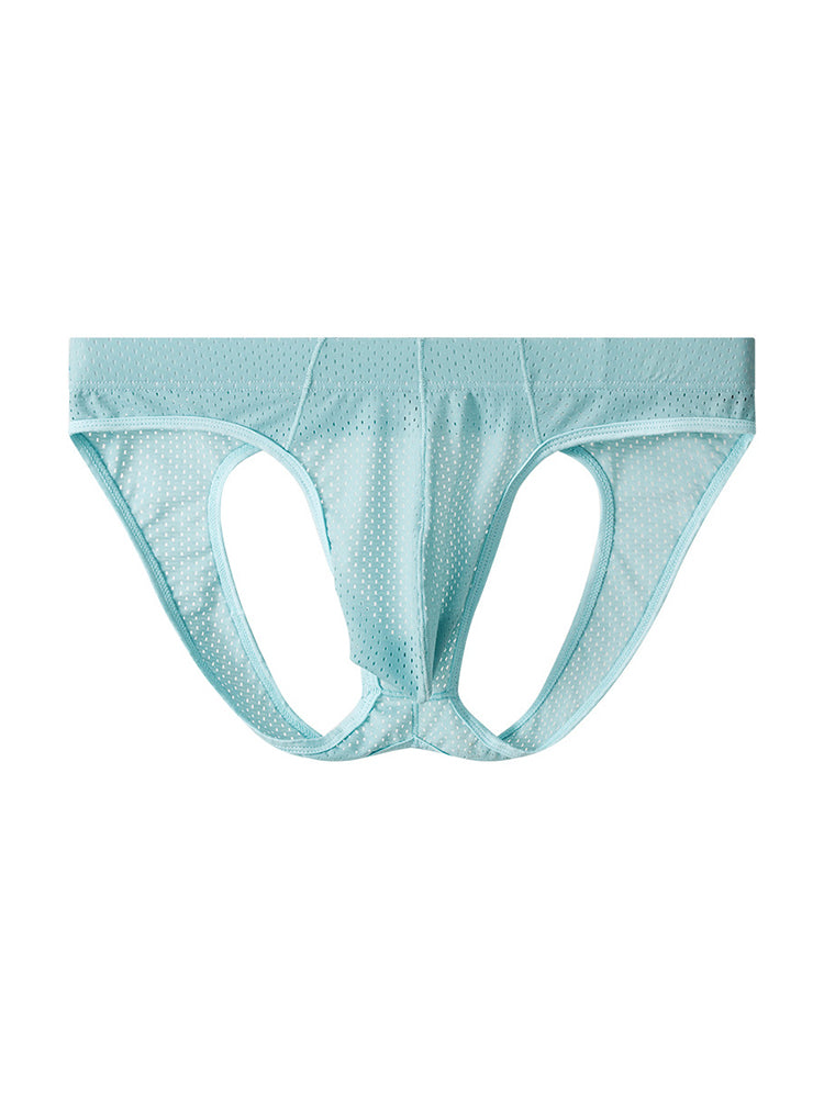 3 Pack Men's Sexy Mesh Transparent Big Pouch Jockstrap