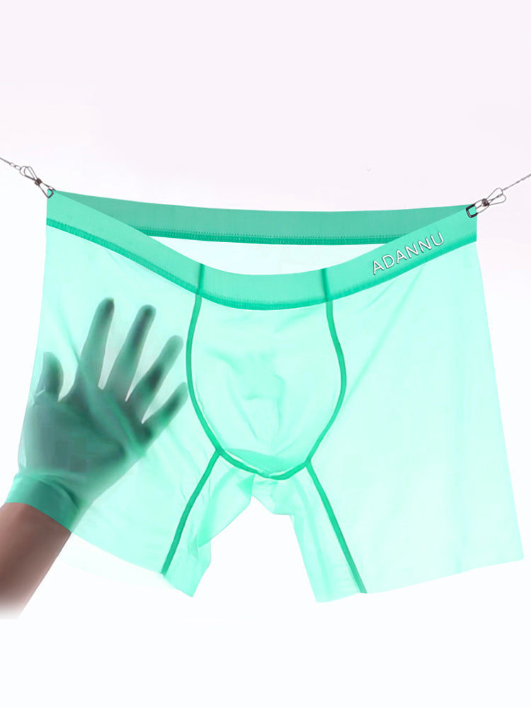 2 Pack Men's Ultra-Thin Breathable Semi-Transparent Pouch Midway Briefs