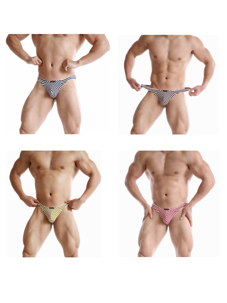 3 Pack Men's Striped Trendy Cooling Touch Day-Long Comfort Firm Support Thongs