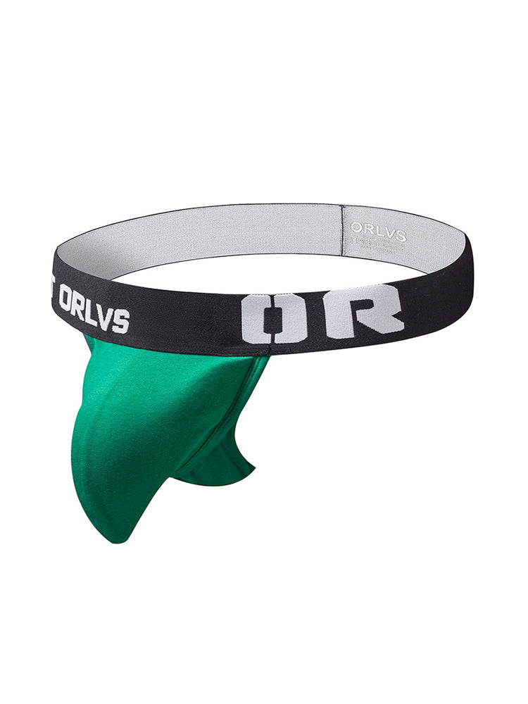 3 Pack Low-Cut Cotton Men's Thong with Enhanced Pouch