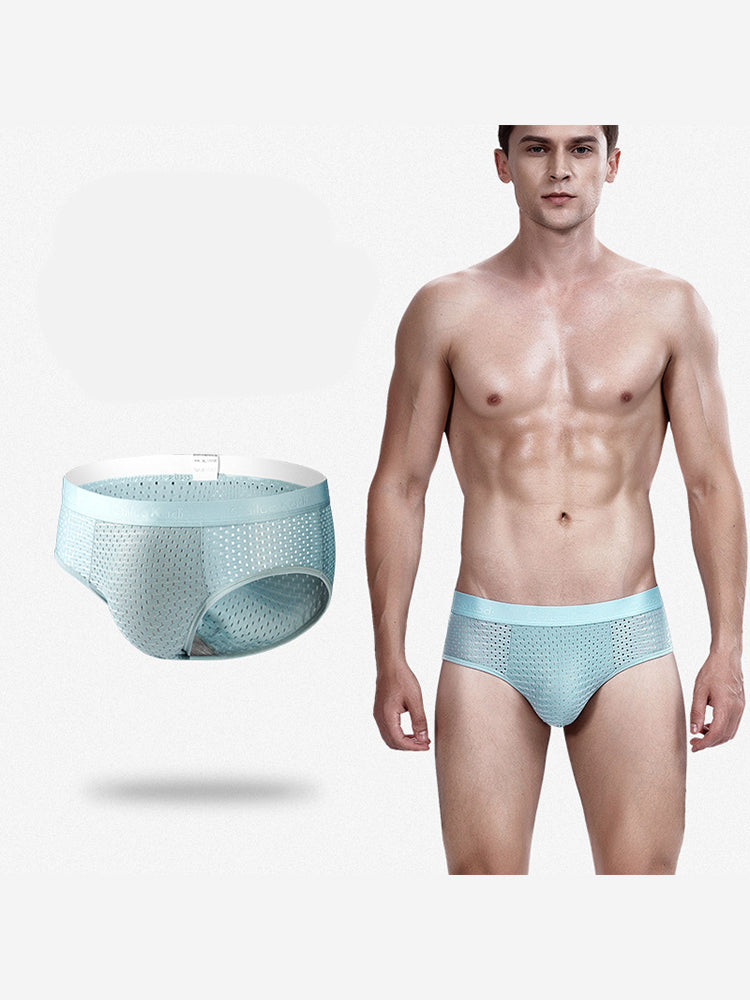 4 Pack Breathable Ice Silk Antibacterial Men's Briefs