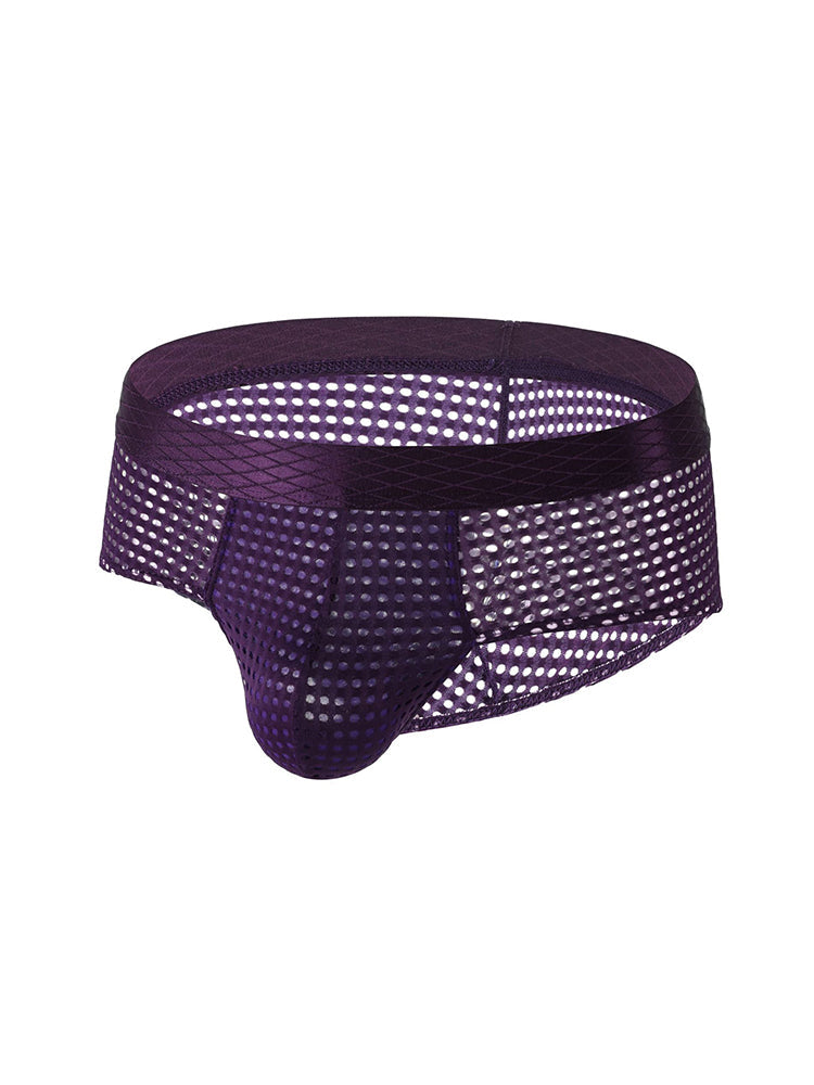 3 Pack Men's Quick-Dry Mesh Low-Rise Briefs