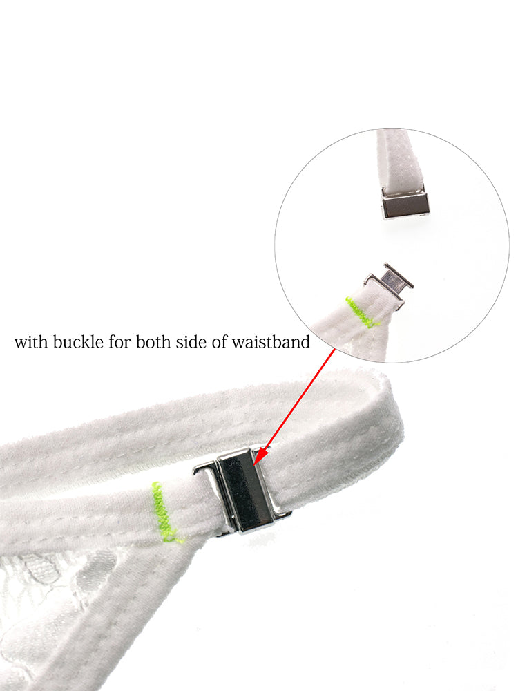 4-pack Men's Lace Side Buttoned Thongs