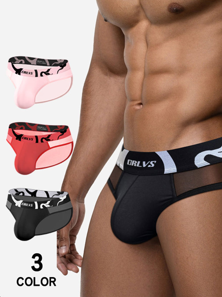 Men's Mesh Sport Briefs with Contoured Pouch & Ventilation