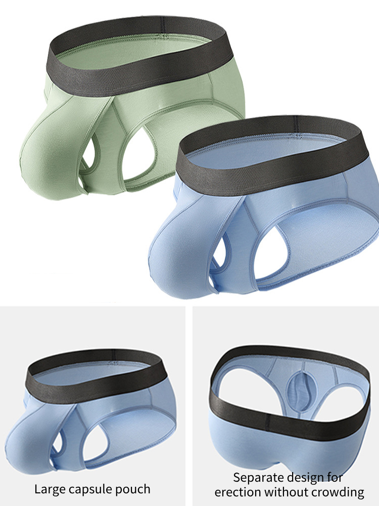 3-pack Men's Open Crotch Sexy Bullet Briefs