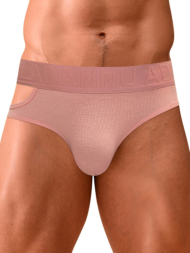 Men’s Ribbed Cutout Stretch Cotton Briefs