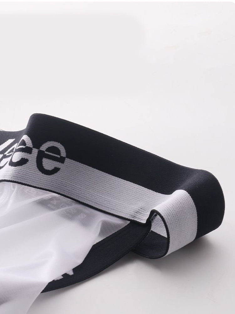 Men's Ice Silk Hip Hollow Mesh Boxer Briefs