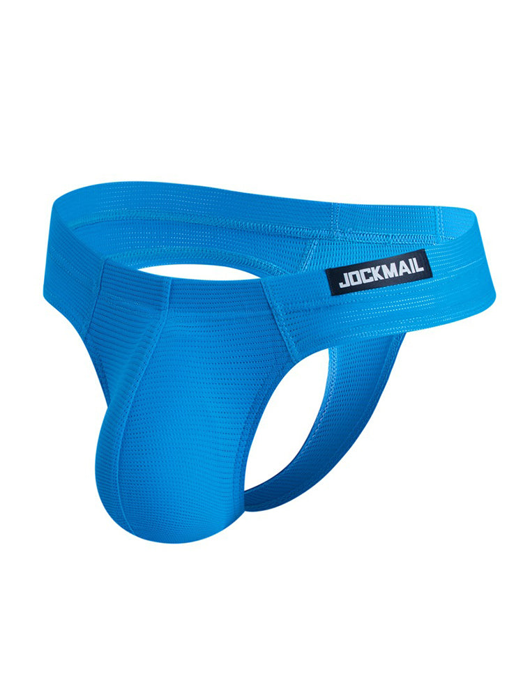 Men's Simple Breathable Mesh Pouch Thong & Strings