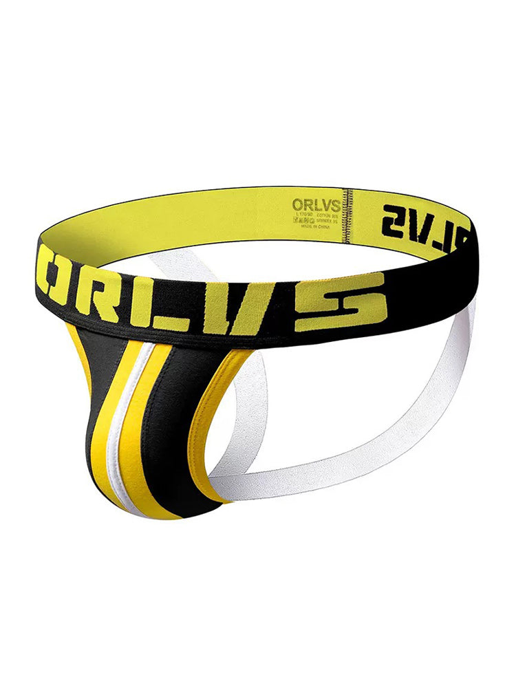 3 Pack Men's U-Pouch Striped Sexy Jockstraps