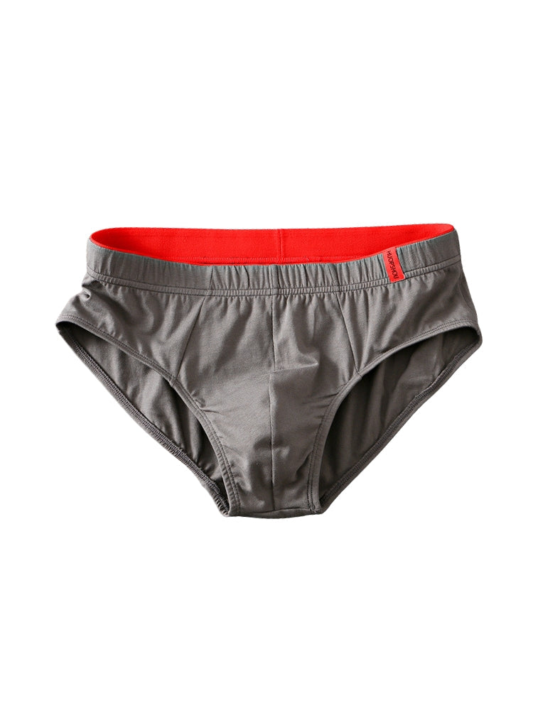 4 Pack Men's Solid Color Cotton Low-Rise Seamless Comfort Briefs