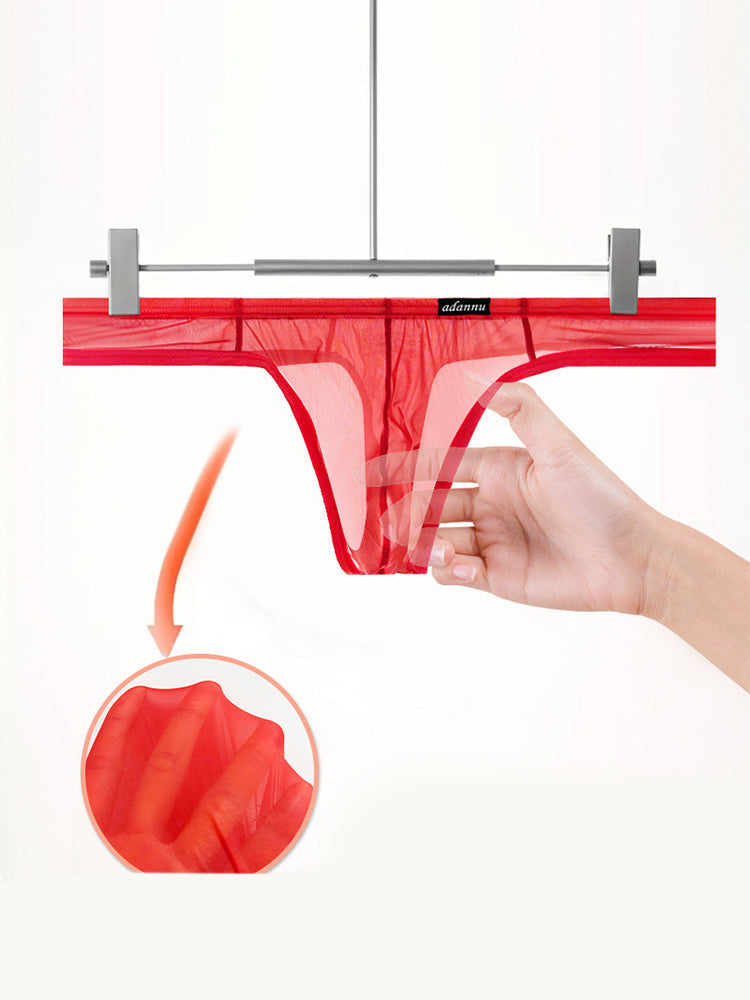 2 Pack Men's Sexy Semi-Transparent Thong