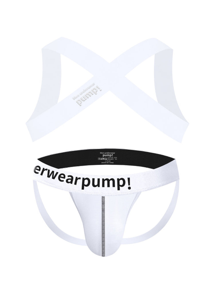 Men's Athletic High-Elasticity Compression Activewear Shoulder Strap & Underwear