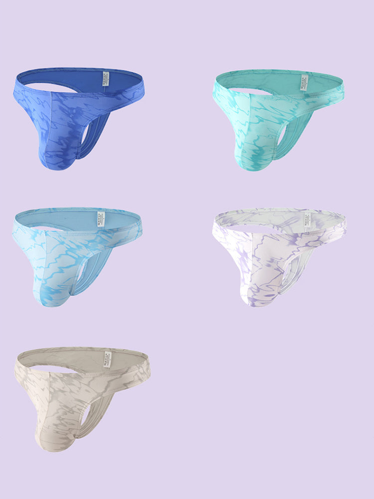 4-pack Men's Supportive Fit Lightweight & Airy Breathable Thong & Strings