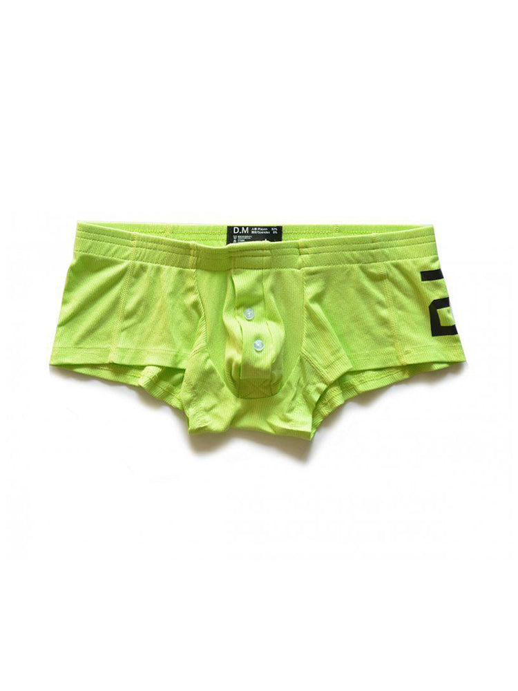 2-pack Men's Solid Color Comfortable Button-down Trunks