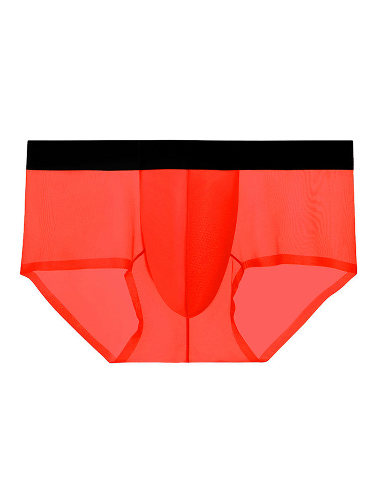 2 Pack Men's Ultra-Thin Breathable Antibacterial Crotch Briefs