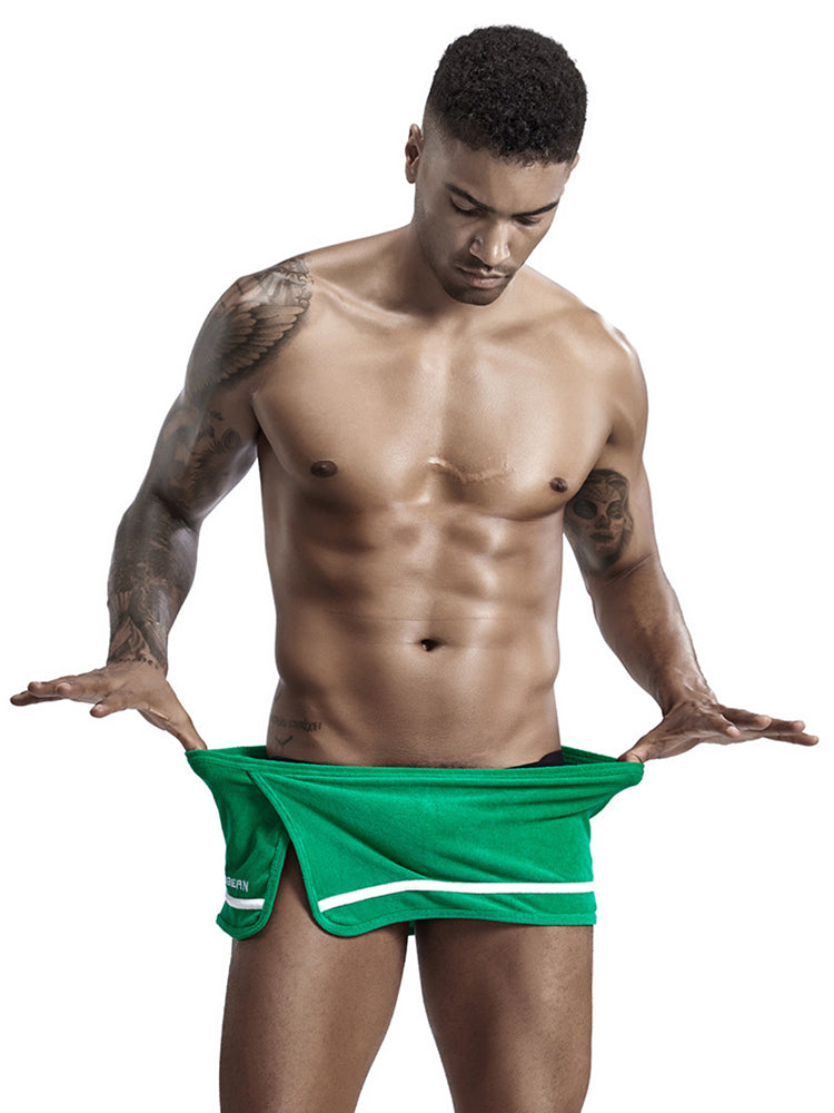 Men's Stylish Homewear Cotton Toweling Side Slit Shorts