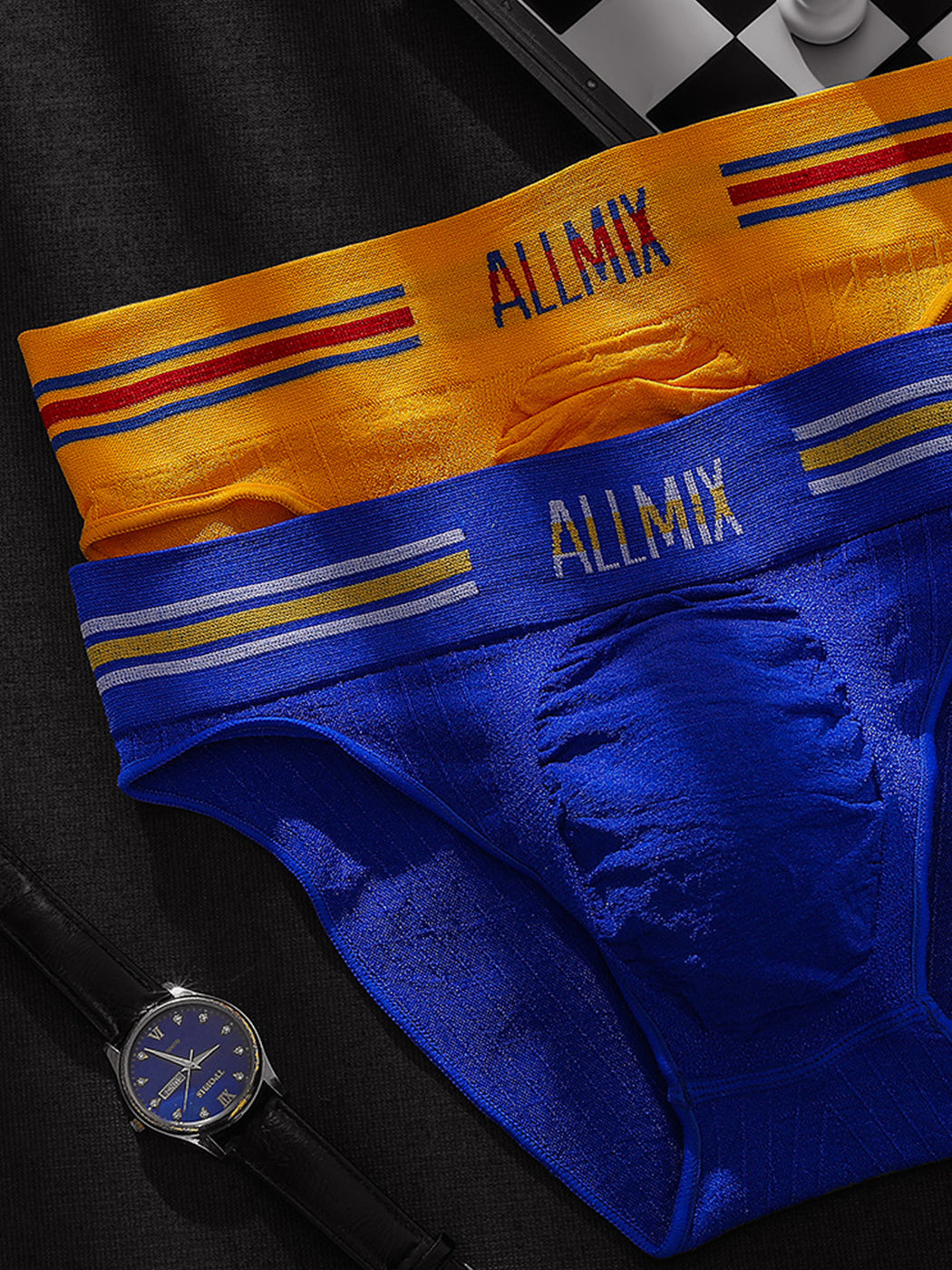 5 Pack ALLMIX Men's Seamless Bulge Pouch Briefs