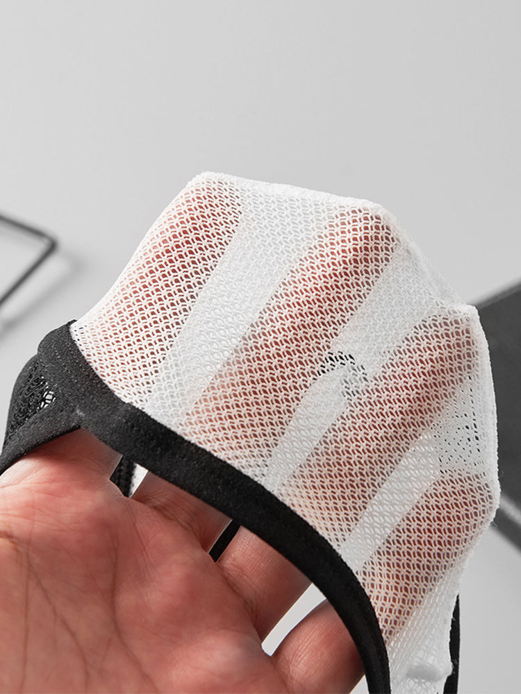 2 Pack Men's U-Pouch Sheer Mesh Briefs