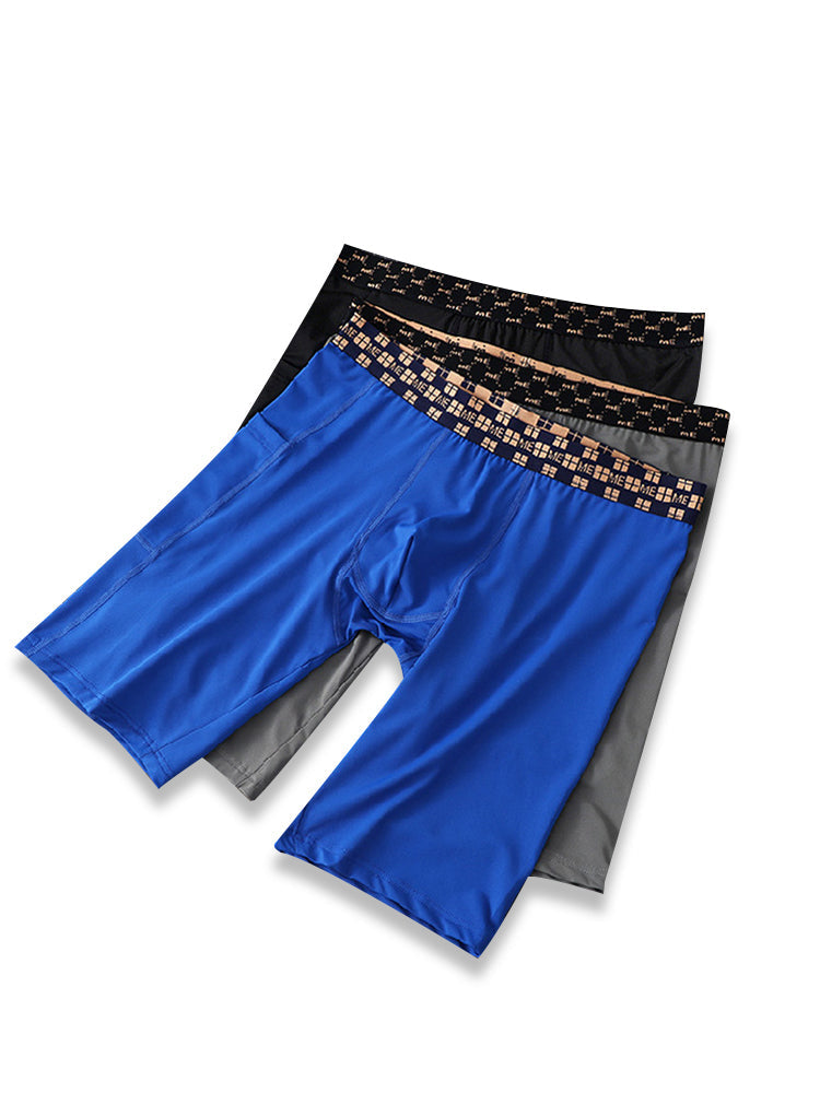 2 Pack Men’s Compression Boxer Shorts with Side Pocket