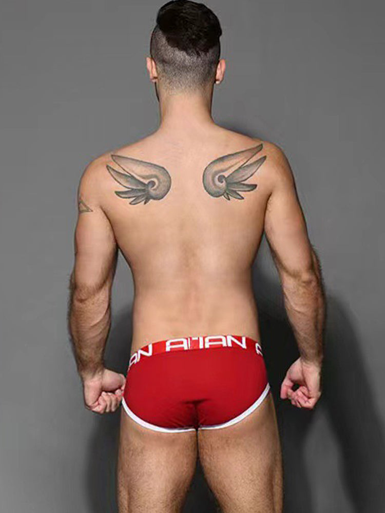 2 Pack Men's Ultra-Soft Printed Low-Rise Sexy Sporty Cut Anti-Chafing Bikini