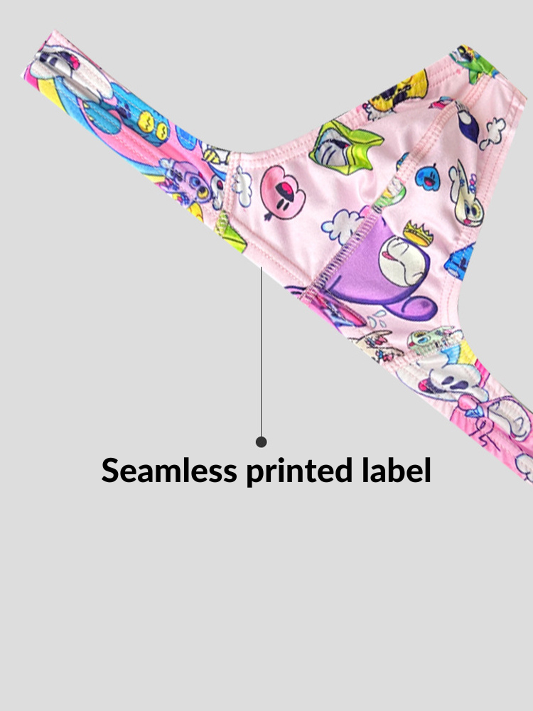 2 Pack Men's Low-Rise Sexy Print Thong