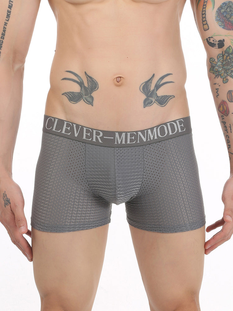 Sponge Cushion Mesh Buttock Boxer Briefs