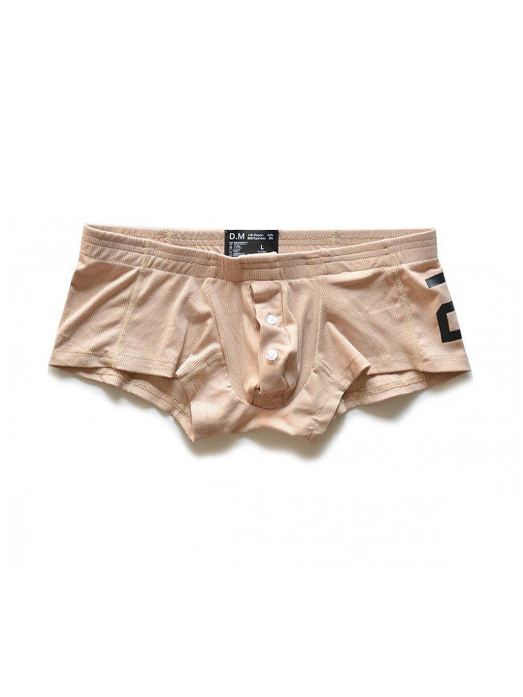 2-pack Men's Solid Color Comfortable Button-down Trunks