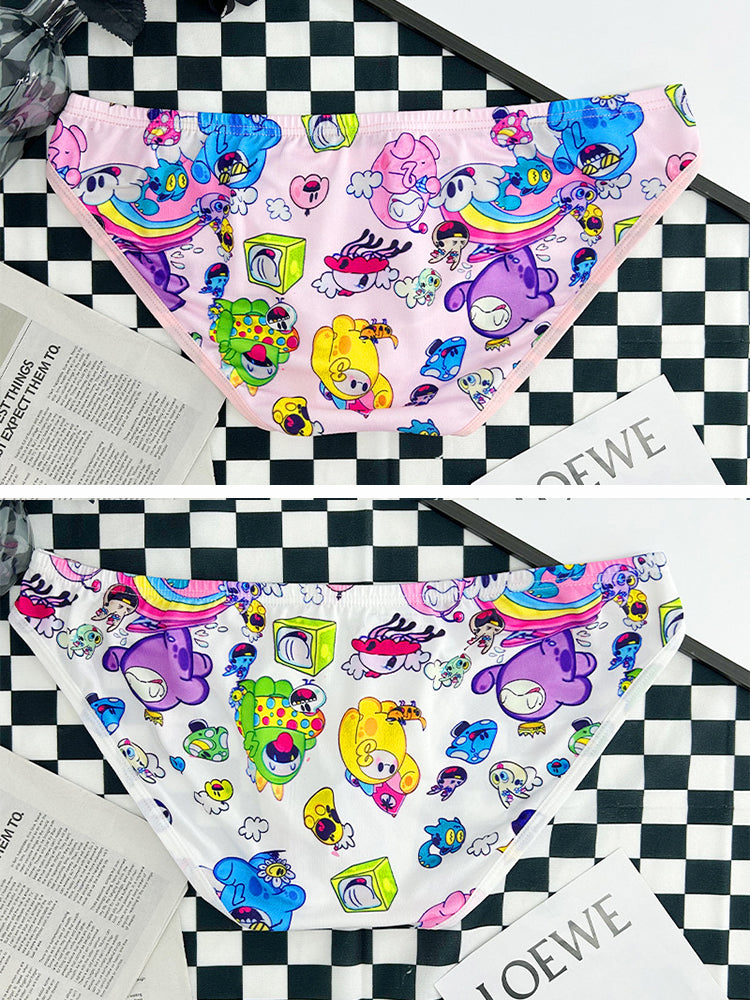 2-pack Men's Breathable Sports Cartoon Print Bikini