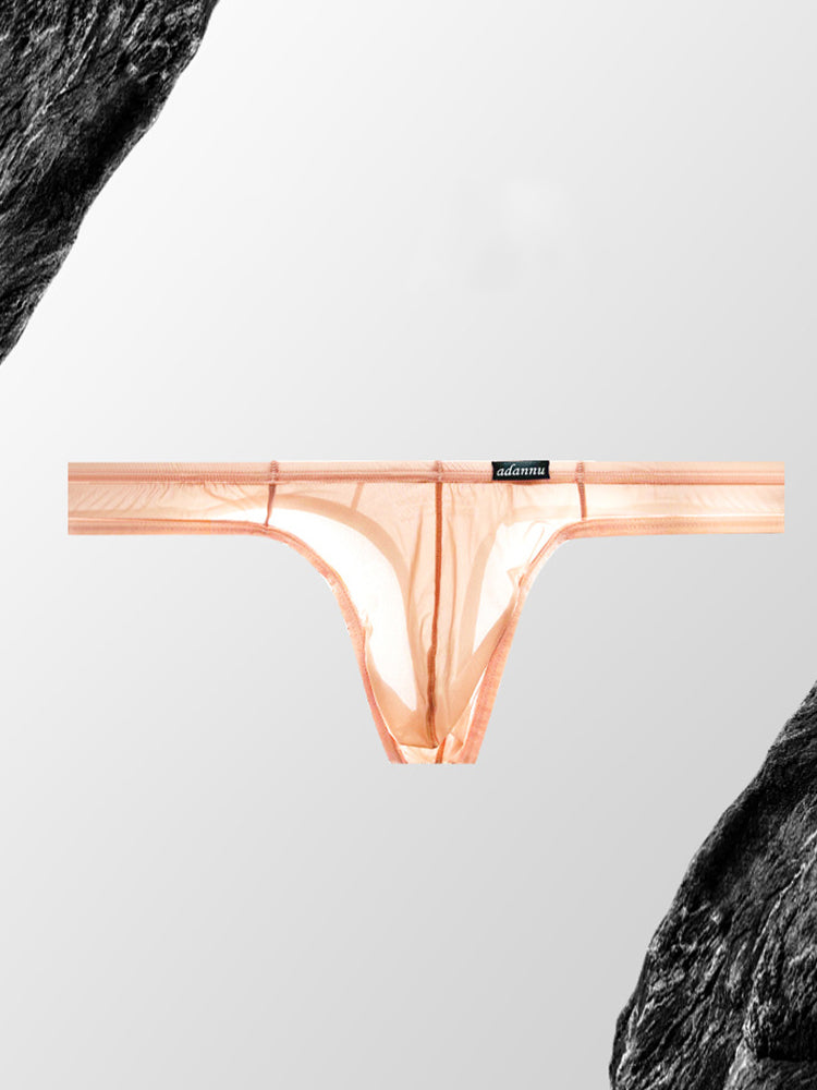 2 Pack Men's Sexy Semi-Transparent Thong