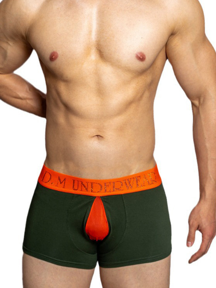 2 Pack Men's Mesh Transparent Open-Cut Cotton Mesh Trunks