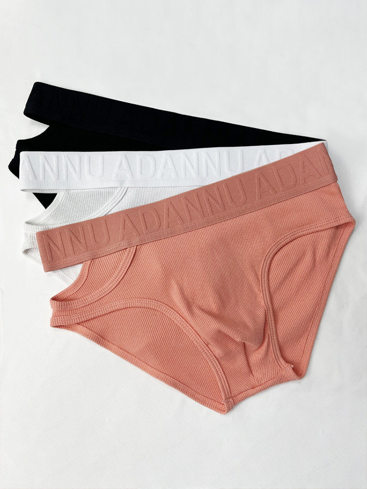 Men’s Ribbed Cutout Stretch Cotton Briefs